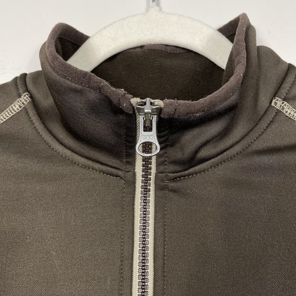Goode Rider Sweatshirt Women Large Brown Fleece 1/2 Zip Thumbholes Equestrian - Picture 7 of 12